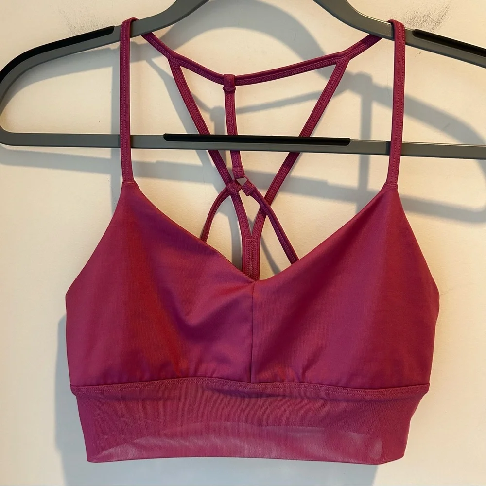 Alo Yoga Lavish Sports Bra Pink Size Small